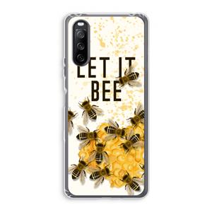 CaseCompany Let it bee: Sony Xperia 10 III Transparant Hoesje