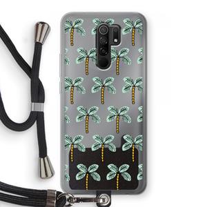 CaseCompany Paradise: Xiaomi Redmi 9 Transparant Hoesje met koord