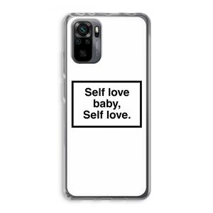 CaseCompany Self love: Xiaomi Redmi Note 10 Pro Transparant Hoesje