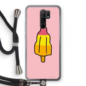CaseCompany Raketijsje: Xiaomi Redmi 9 Transparant Hoesje met koord
