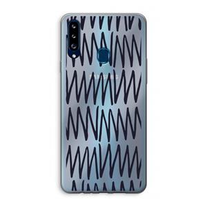 CaseCompany Marrakech Zigzag: Samsung Galaxy A20s Transparant Hoesje