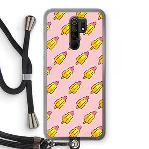 CaseCompany Waterijsjes: Xiaomi Redmi 9 Transparant Hoesje met koord