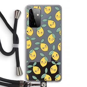 CaseCompany Citroenen: Samsung Galaxy A72 5G Transparant Hoesje met koord