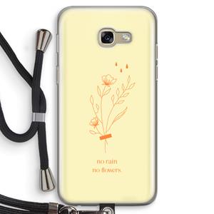 CaseCompany No rain no flowers: Samsung Galaxy A5 (2017) Transparant Hoesje met koord