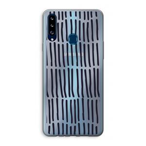 CaseCompany Moroccan stripes: Samsung Galaxy A20s Transparant Hoesje