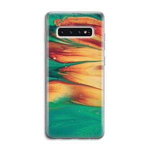 CaseCompany Green Inferno: Samsung Galaxy S10 4G Transparant Hoesje