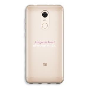 CaseCompany gij moogt er zijn: Xiaomi Redmi 5 Transparant Hoesje