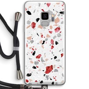CaseCompany Terrazzo N°12: Samsung Galaxy S9 Transparant Hoesje met koord