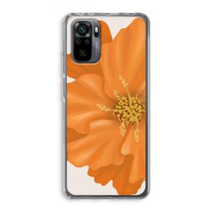 CaseCompany Orange Ellila flower: Xiaomi Redmi Note 10 Pro Transparant Hoesje