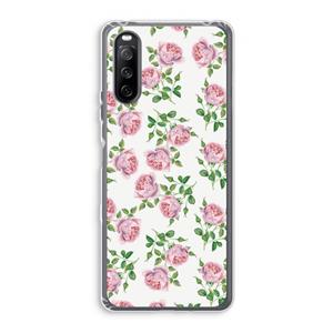 CaseCompany Kleine roosjes: Sony Xperia 10 III Transparant Hoesje
