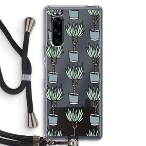 CaseCompany Boompje: Sony Xperia 5 Transparant Hoesje met koord
