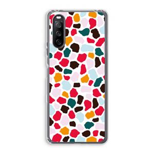 CaseCompany Colored Giraffe: Sony Xperia 10 III Transparant Hoesje