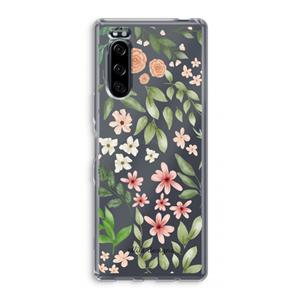 CaseCompany Botanical sweet flower heaven: Sony Xperia 5 Transparant Hoesje