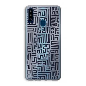 CaseCompany Moroccan Print: Samsung Galaxy A20s Transparant Hoesje