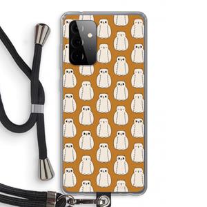 CaseCompany Uilen: Samsung Galaxy A72 5G Transparant Hoesje met koord