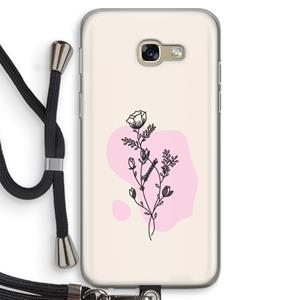 CaseCompany Roses are red: Samsung Galaxy A5 (2017) Transparant Hoesje met koord