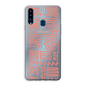 CaseCompany Marrakech Pink: Samsung Galaxy A20s Transparant Hoesje