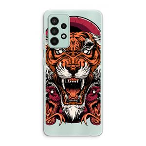 CaseCompany Tiger and Rattlesnakes: Samsung Galaxy A52s 5G Transparant Hoesje