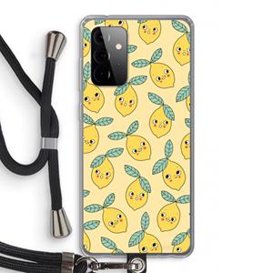 CaseCompany Citroenen: Samsung Galaxy A72 5G Transparant Hoesje met koord