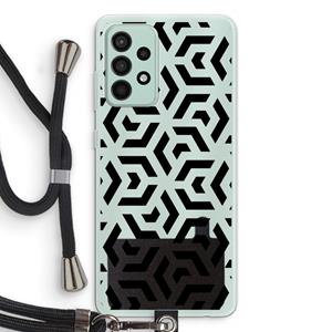 CaseCompany Crazy pattern: Samsung Galaxy A52s 5G Transparant Hoesje met koord