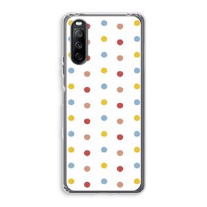 CaseCompany Bollen: Sony Xperia 10 III Transparant Hoesje