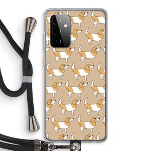 CaseCompany Doggy: Samsung Galaxy A72 5G Transparant Hoesje met koord
