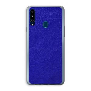 CaseCompany Majorelle Blue: Samsung Galaxy A20s Transparant Hoesje