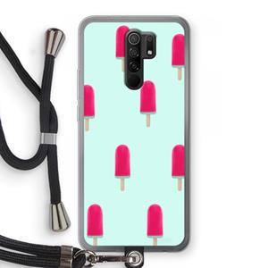 CaseCompany Waterijsje: Xiaomi Redmi 9 Transparant Hoesje met koord
