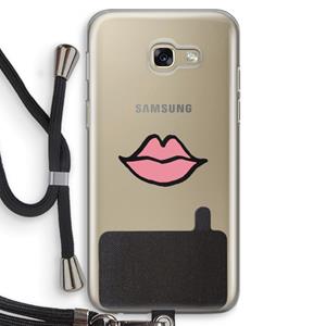 CaseCompany Kusje: Samsung Galaxy A5 (2017) Transparant Hoesje met koord