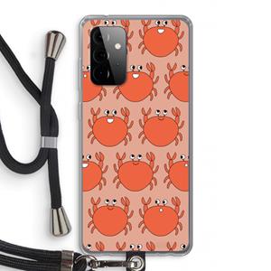 CaseCompany Krab: Samsung Galaxy A72 5G Transparant Hoesje met koord