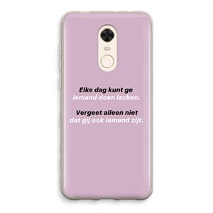 CaseCompany gij zijt ook iemand: Xiaomi Redmi 5 Transparant Hoesje