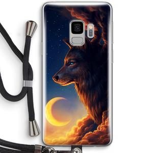 CaseCompany Night Guardian: Samsung Galaxy S9 Transparant Hoesje met koord