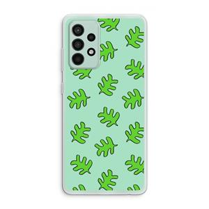 CaseCompany Groene blaadjes: Samsung Galaxy A52s 5G Transparant Hoesje