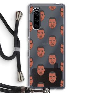 CaseCompany Kanye Call Me℃: Sony Xperia 5 Transparant Hoesje met koord