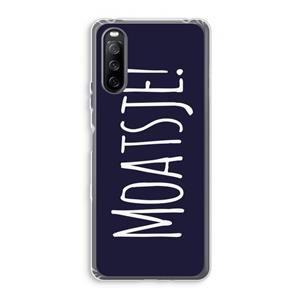 CaseCompany Moatsje!: Sony Xperia 10 III Transparant Hoesje