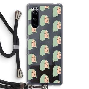 CaseCompany King Kylie: Sony Xperia 5 Transparant Hoesje met koord