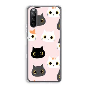 CaseCompany Katten: Sony Xperia 10 III Transparant Hoesje