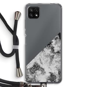 CaseCompany Onweer: Samsung Galaxy A22 5G Transparant Hoesje met koord