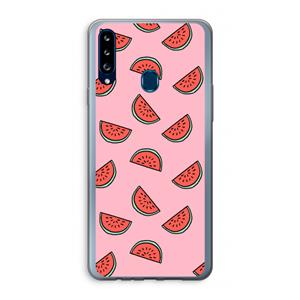CaseCompany Watermeloen: Samsung Galaxy A20s Transparant Hoesje