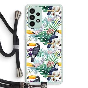 CaseCompany Tukans: Samsung Galaxy A52s 5G Transparant Hoesje met koord