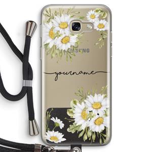 CaseCompany Daisies: Samsung Galaxy A5 (2017) Transparant Hoesje met koord