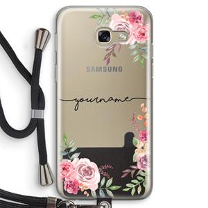 CaseCompany Rozen: Samsung Galaxy A5 (2017) Transparant Hoesje met koord
