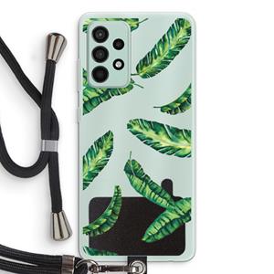 CaseCompany Lange bladeren: Samsung Galaxy A52s 5G Transparant Hoesje met koord