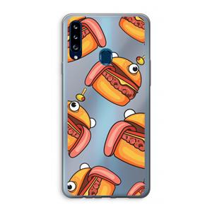 CaseCompany Hamburger: Samsung Galaxy A20s Transparant Hoesje