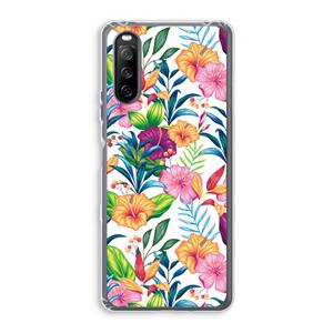 CaseCompany Tropisch 2: Sony Xperia 10 III Transparant Hoesje
