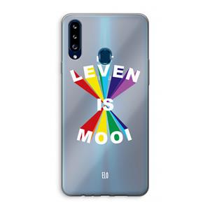 CaseCompany Het Leven Is Mooi: Samsung Galaxy A20s Transparant Hoesje