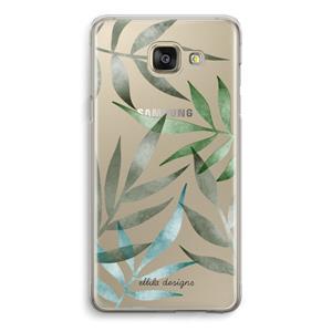CaseCompany Tropical watercolor leaves: Samsung Galaxy A5 (2016) Transparant Hoesje