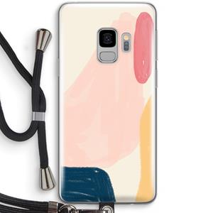 CaseCompany Saturday Flow: Samsung Galaxy S9 Transparant Hoesje met koord