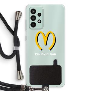 CaseCompany I'm lovin' you: Samsung Galaxy A52s 5G Transparant Hoesje met koord