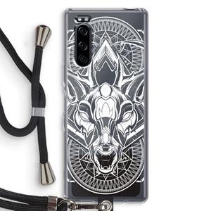 CaseCompany Oh Deer: Sony Xperia 5 Transparant Hoesje met koord